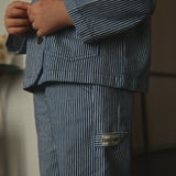 Konges Sløjd A/S WOVEN PANTS blue stripe