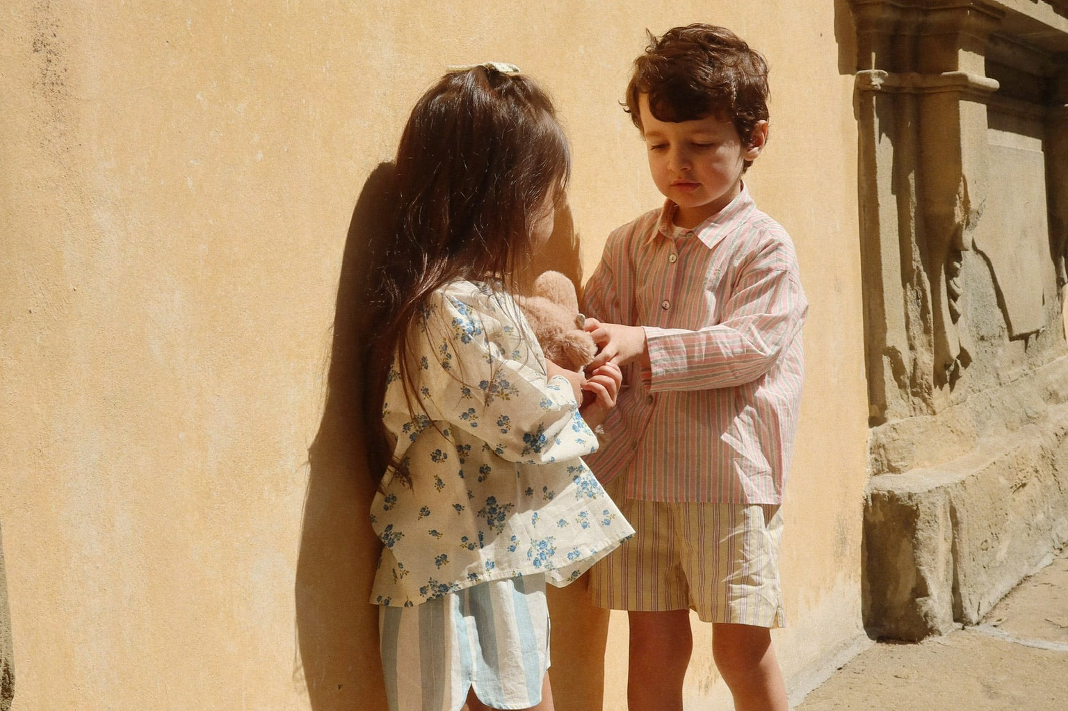 Konges Sløjd A/S WOVEN SHORTS & BLOOMERS basil/orchid/bleu stripe