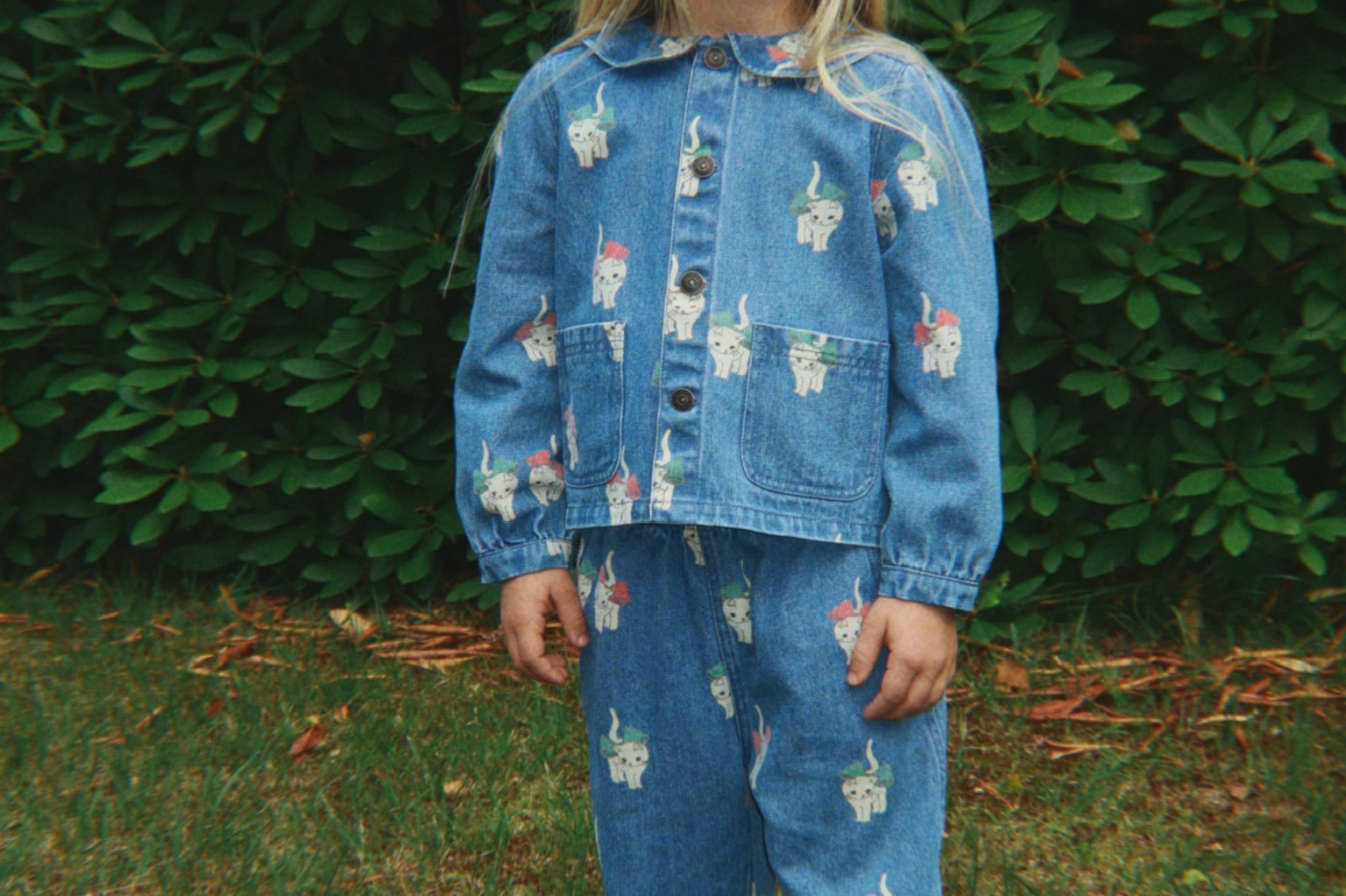 Konges Sløjd A/S Geweven Jacks En Vesten bow kitty denim