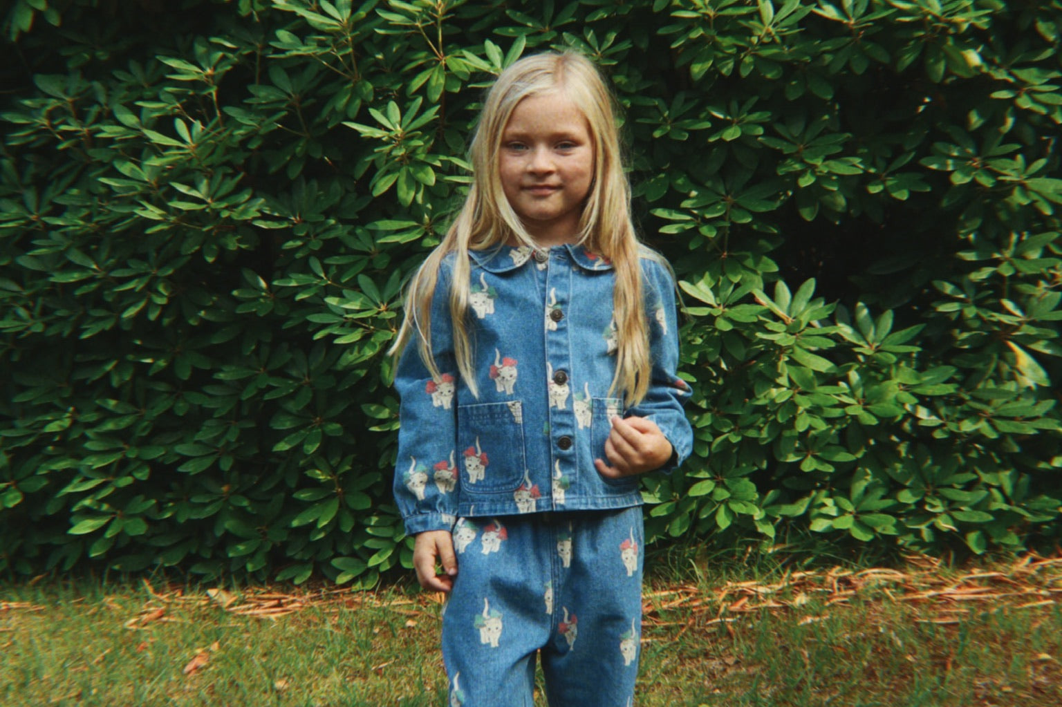 Konges Sløjd A/S Geweven Jacks En Vesten bow kitty denim