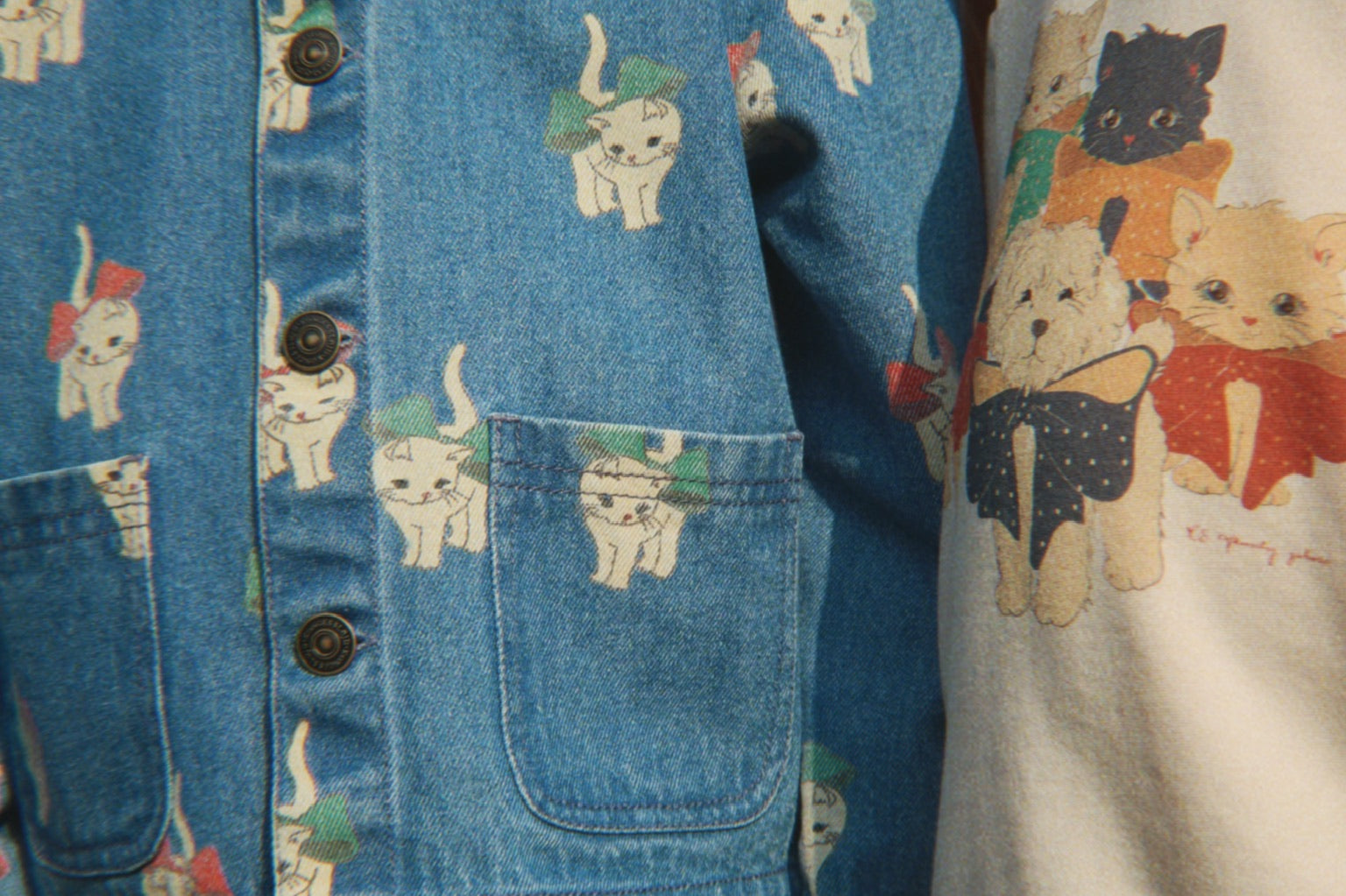 Konges Sløjd A/S Geweven Jacks En Vesten bow kitty denim