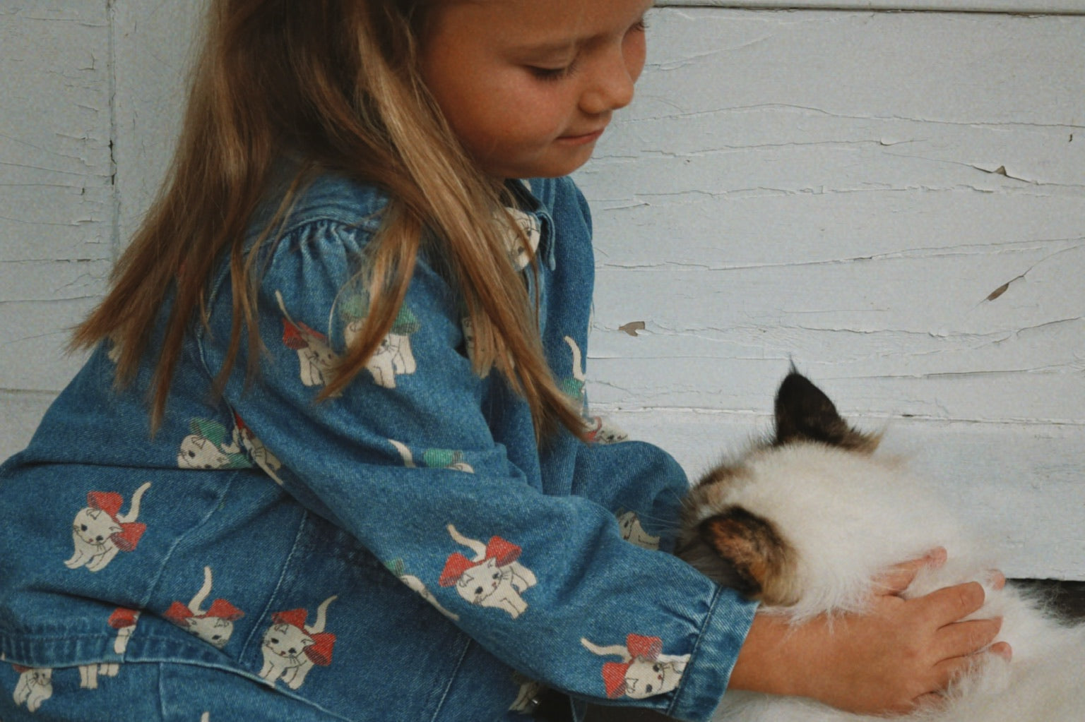 Konges Sløjd A/S WOVEN DRESSES bow kitty denim