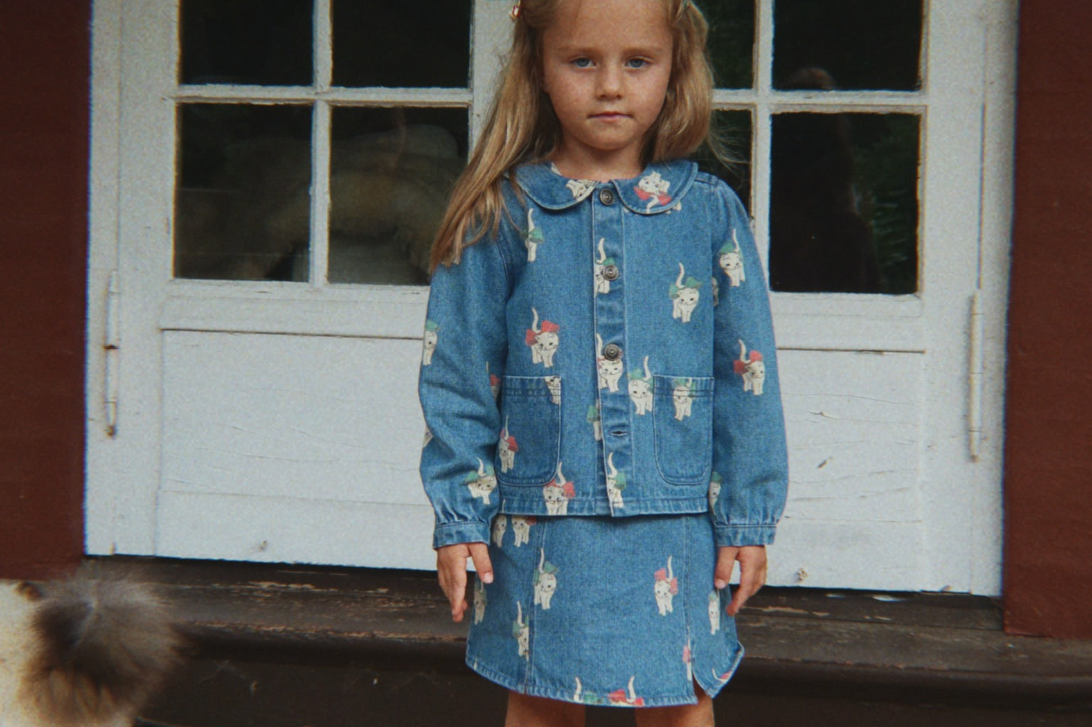 Konges Sløjd A/S WOVEN DRESSES bow kitty denim