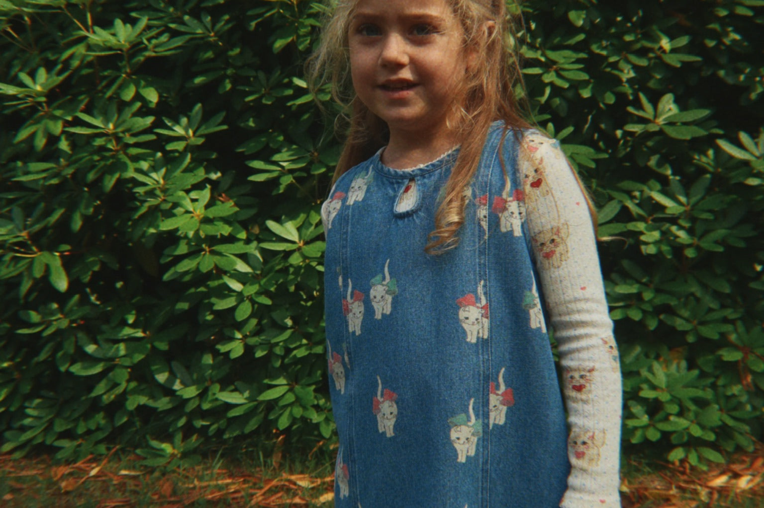 Konges Sløjd A/S WOVEN DRESSES bow kitty denim