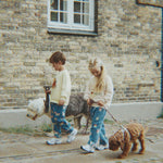 Konges Sløjd A/S WOVEN PANTS bow kitty denim