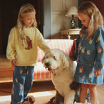 Konges Sløjd A/S WOVEN PANTS bow kitty denim