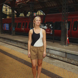 Konges Sløjd A/S WOVEN SHORTS & BLOOMERS pale olive green/ermine