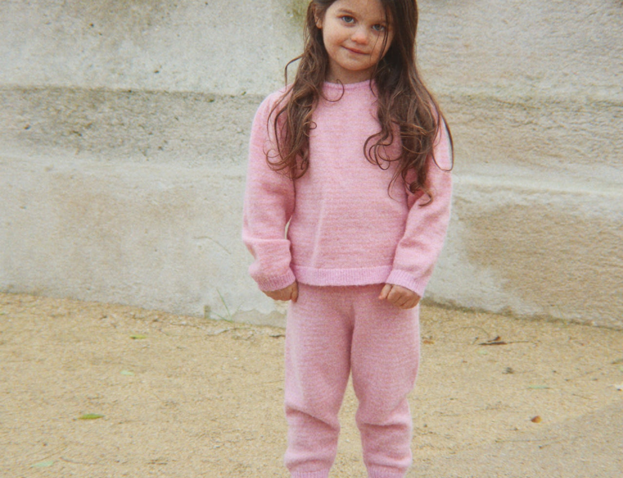 Konges Sløjd A/S KNITTED PANTS purple/pink dolphin