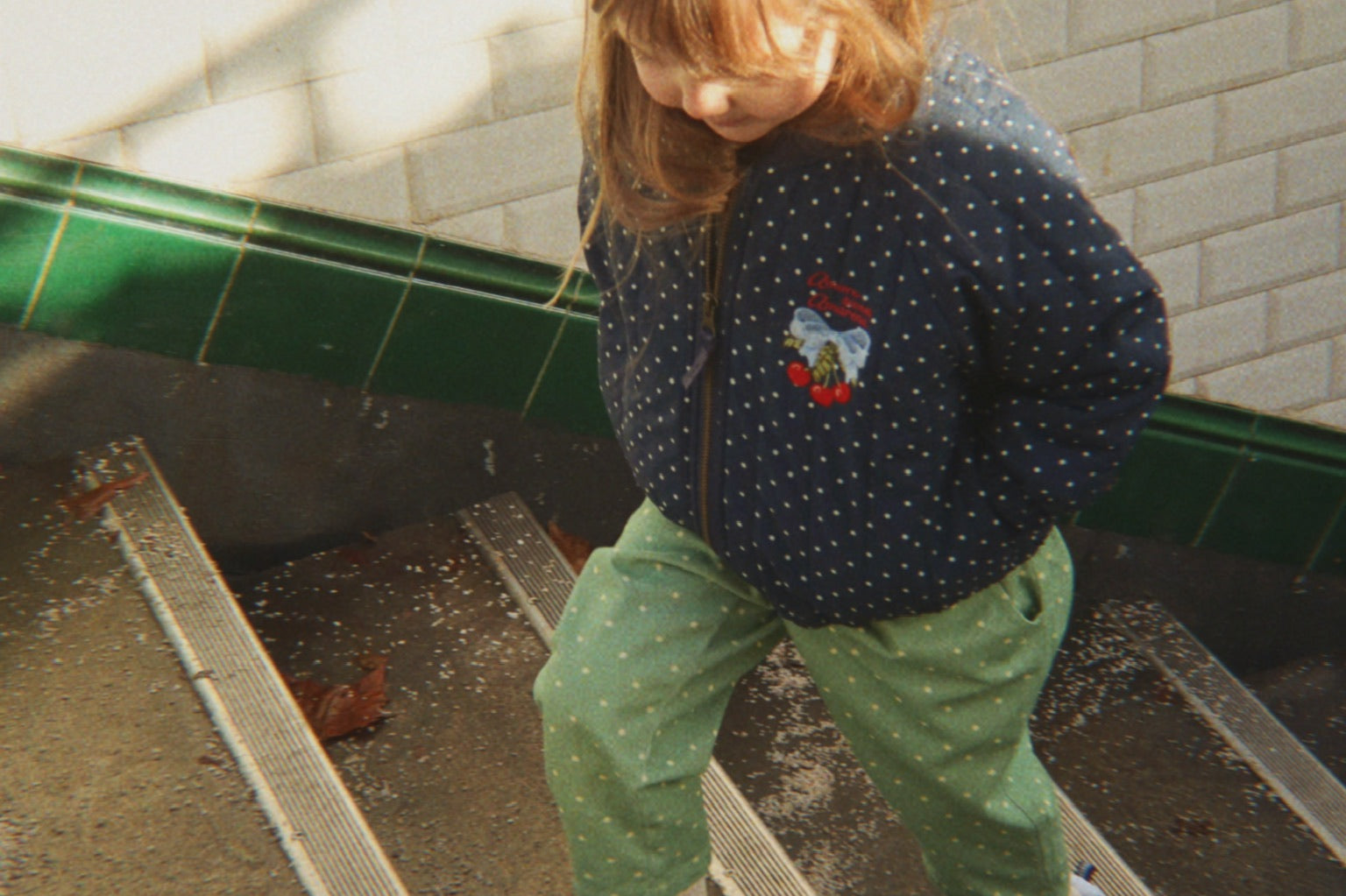 Konges Sløjd A/S WOVEN PANTS dot pistacchi