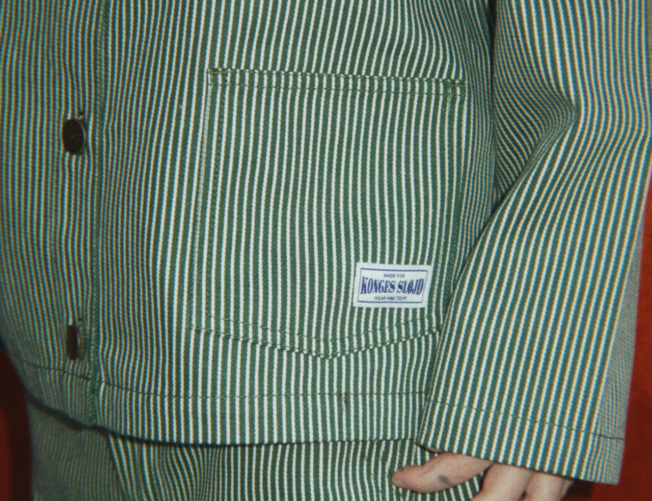 Konges Sløjd A/S WOVEN JACKETS & VESTS milk verte stripe