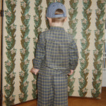 Konges Sløjd A/S WOVEN PANTS laurel blue check