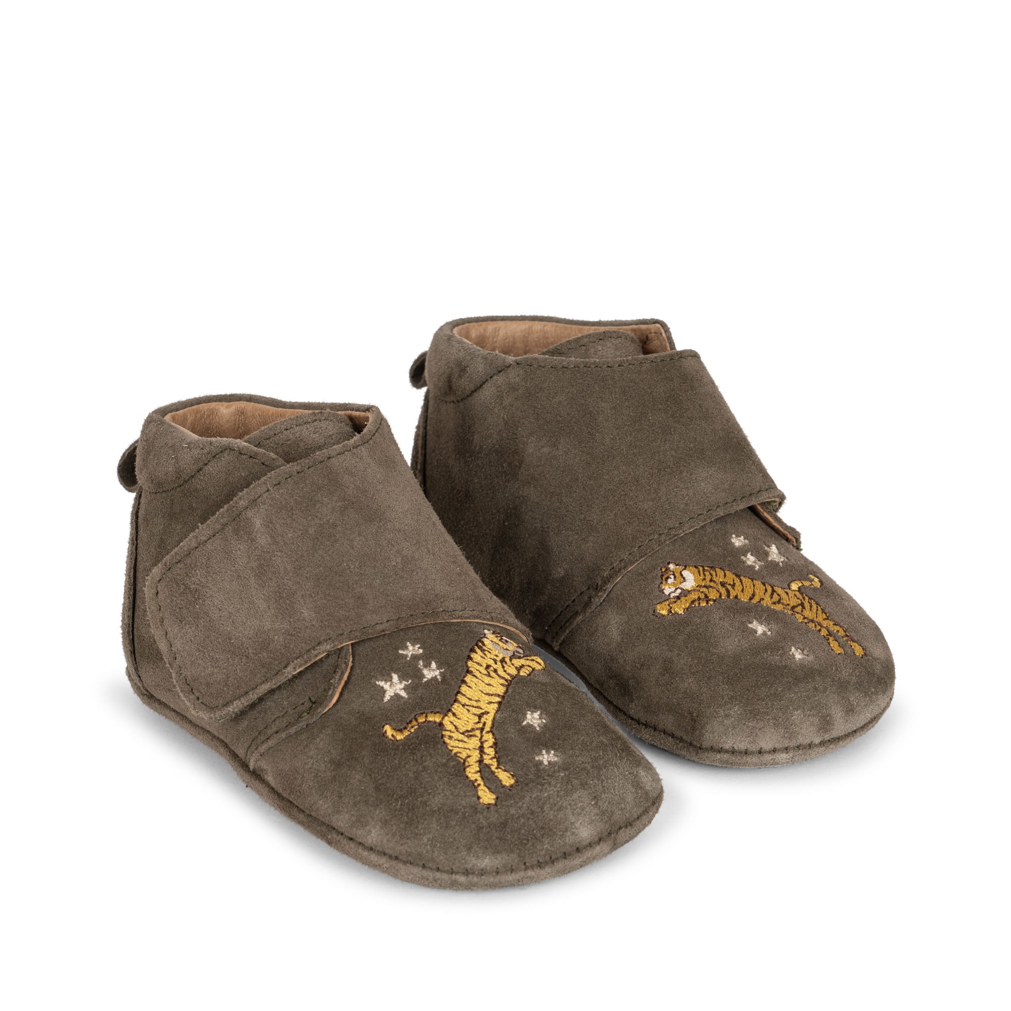 Konges Sløjd A/S Mamour Embroidered Suede Footies Pantoffels BUNGEE CORD