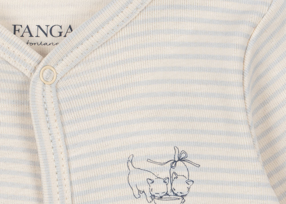 Konges Sløjd A/S Onesies tea stripe gray dawn