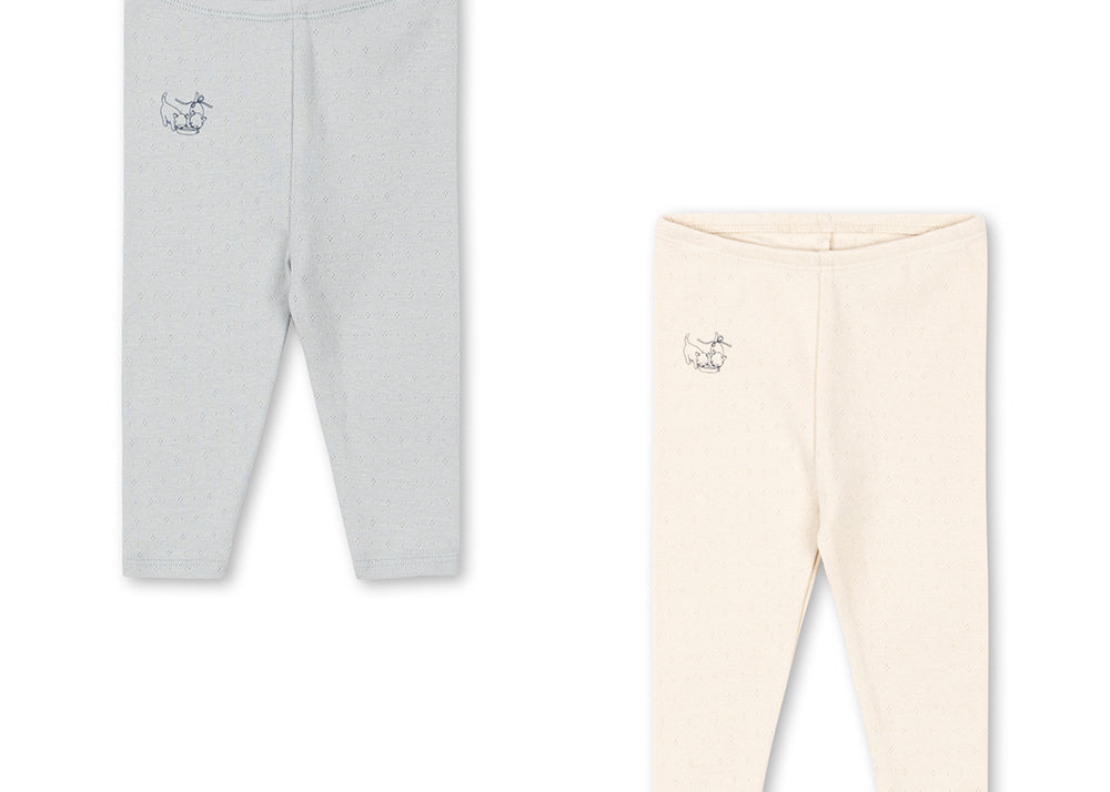 Konges Sløjd A/S JERSEY PANTS buttercream/pearl blue