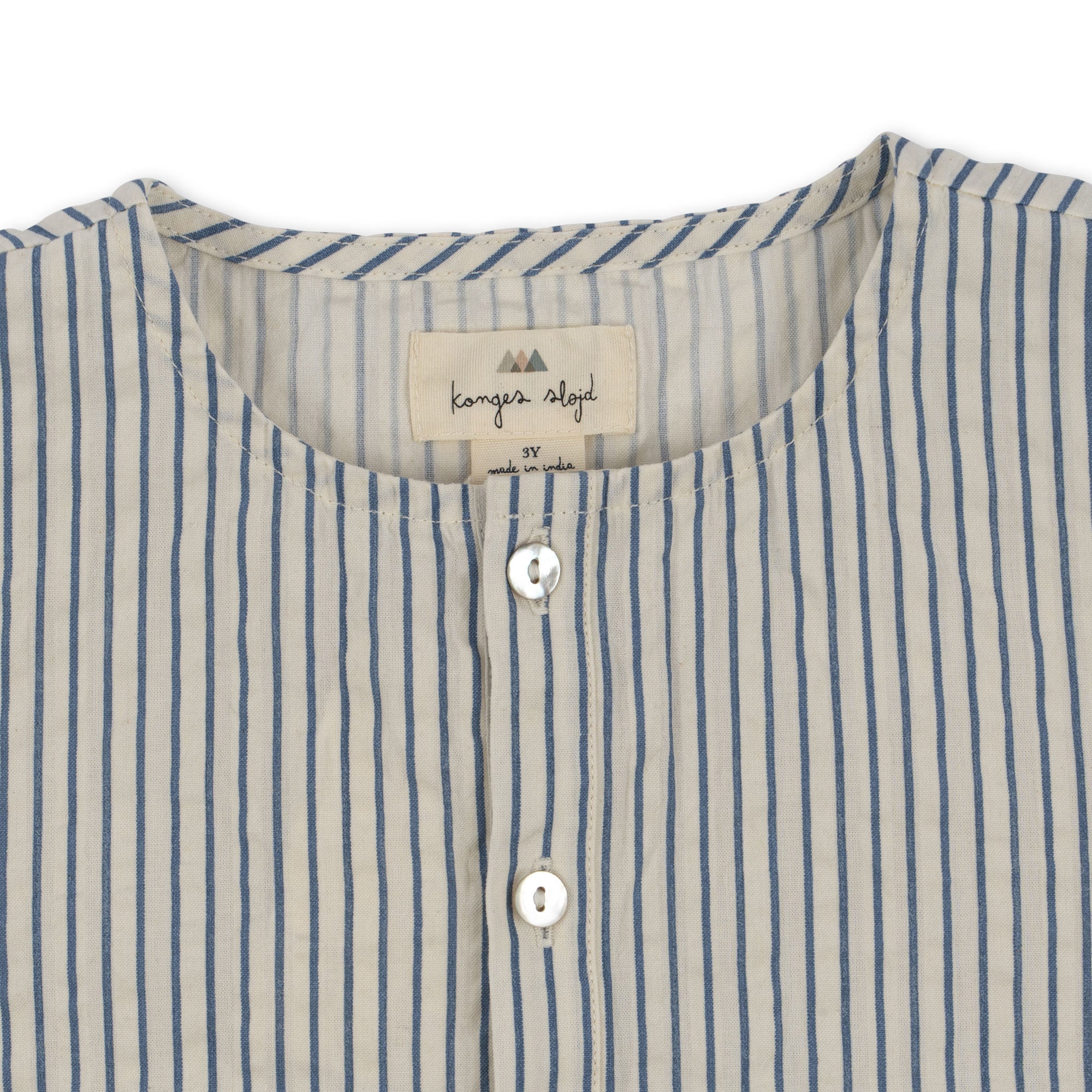 Konges Sløjd A/S Geweven Shirts Met Korte Mouwen stripe bluie