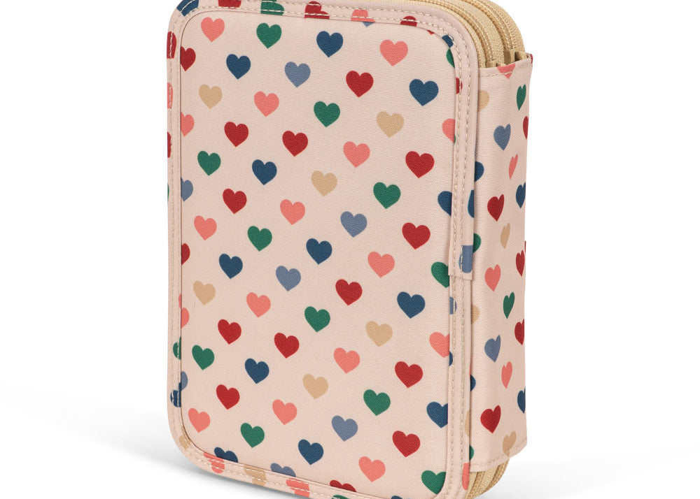 Konges Sløjd A/S PENCIL CASE coeur colorè frappe