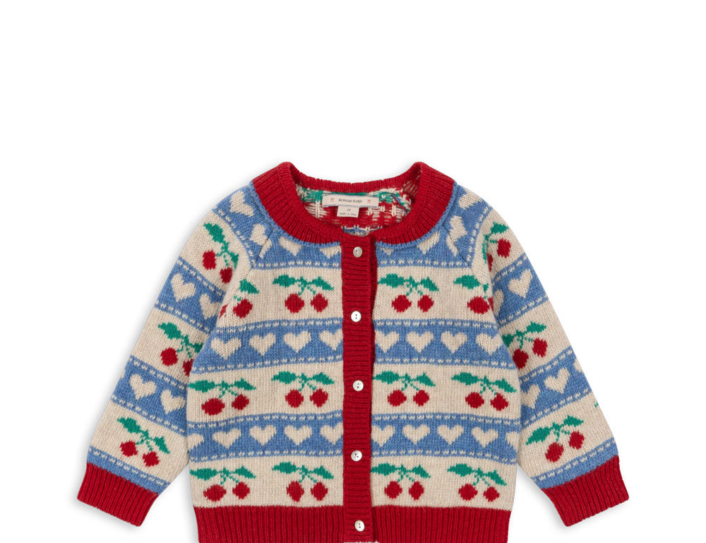 Konges Sløjd A/S KNITTED CARDIGANS cherry stripe