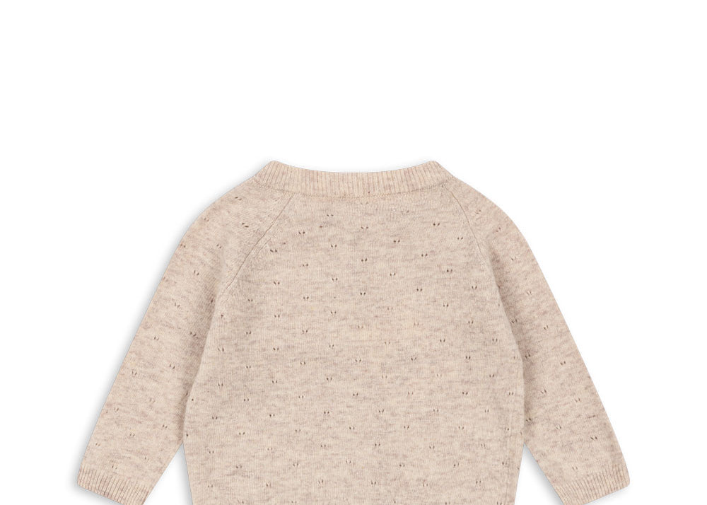 Konges Sløjd A/S Gebreide Cardigans off white melange pointelle