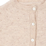 Konges Sløjd A/S Gebreide Cardigans off white melange pointelle