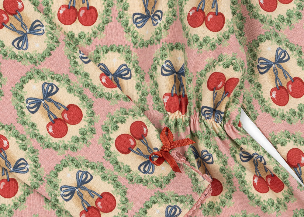 Konges Sløjd A/S Jersey Jurken cherry bow