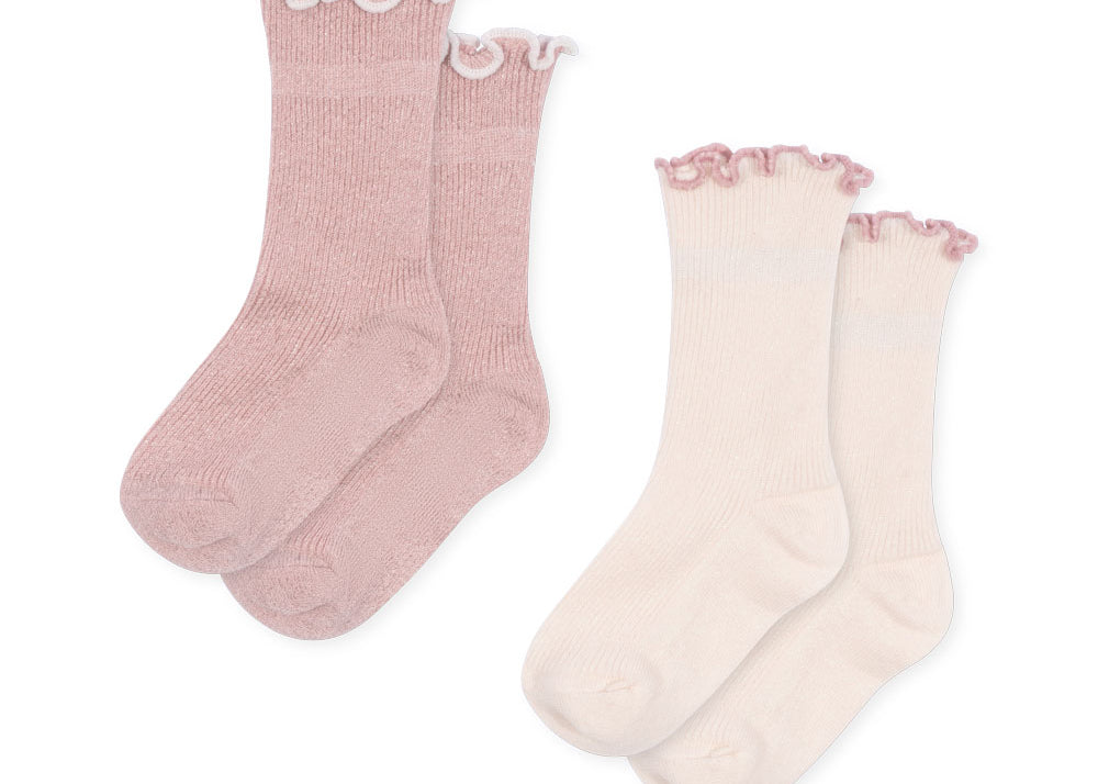 Konges Sløjd A/S Sokken rose/off white