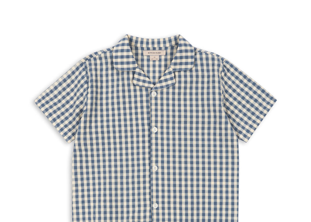 Konges Sløjd A/S Geweven Shirts Met Korte Mouwen captains blue check