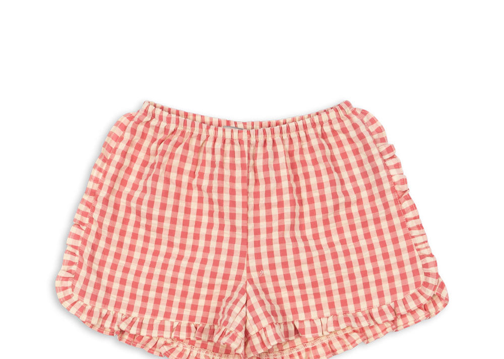 Konges Sløjd A/S Geweven Shorts En Pofbroeken flamingo plume check