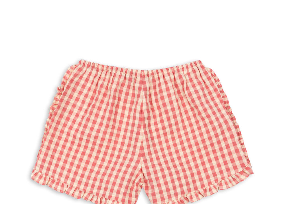 Konges Sløjd A/S Geweven Shorts En Pofbroeken flamingo plume check