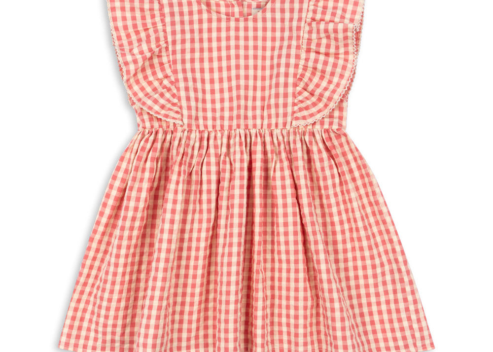 Konges Sløjd A/S WOVEN DRESSES flamingo plume check