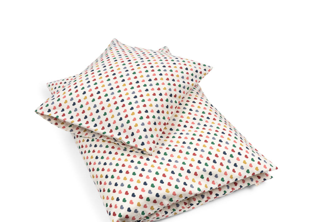 Konges Sløjd A/S Babybeddengoed coeur coloré