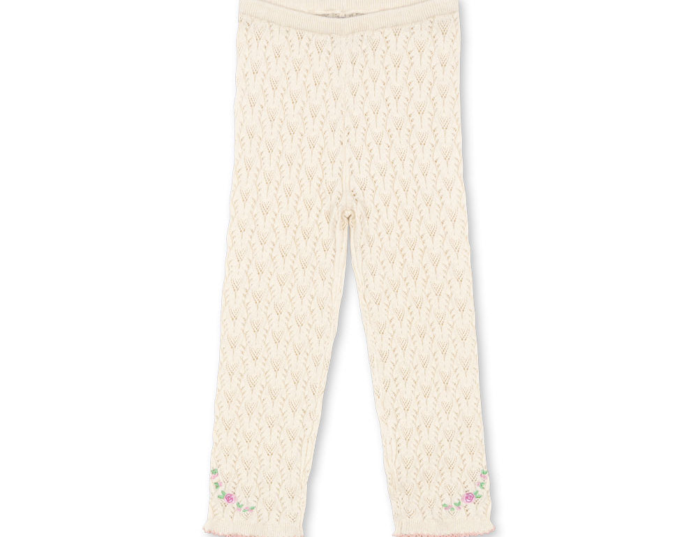 Konges Sløjd A/S KNITTED PANTS cream off white