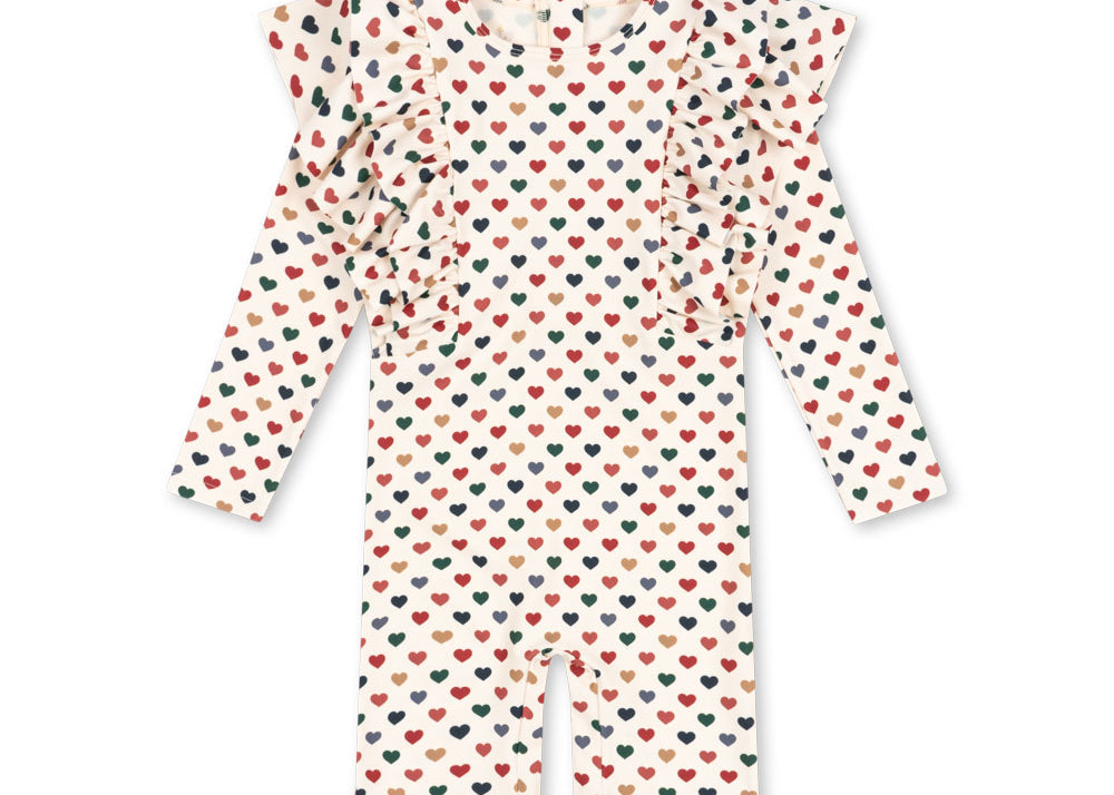 Konges Sløjd A/S Uv-Onesies coeur coloré