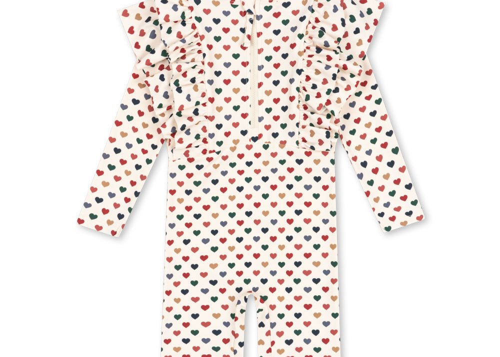 Konges Sløjd A/S Uv-Onesies coeur coloré