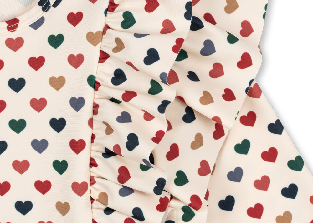 Konges Sløjd A/S Uv-Onesies coeur coloré