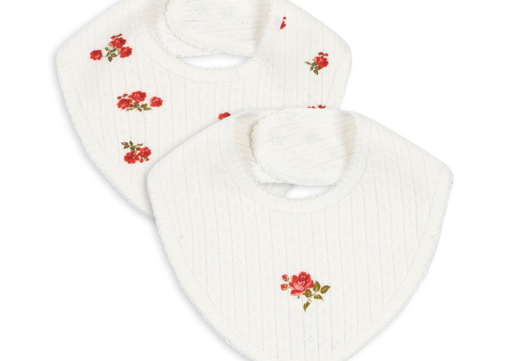 Konges Sløjd A/S Kwijlslabbetjes rose red/snow white