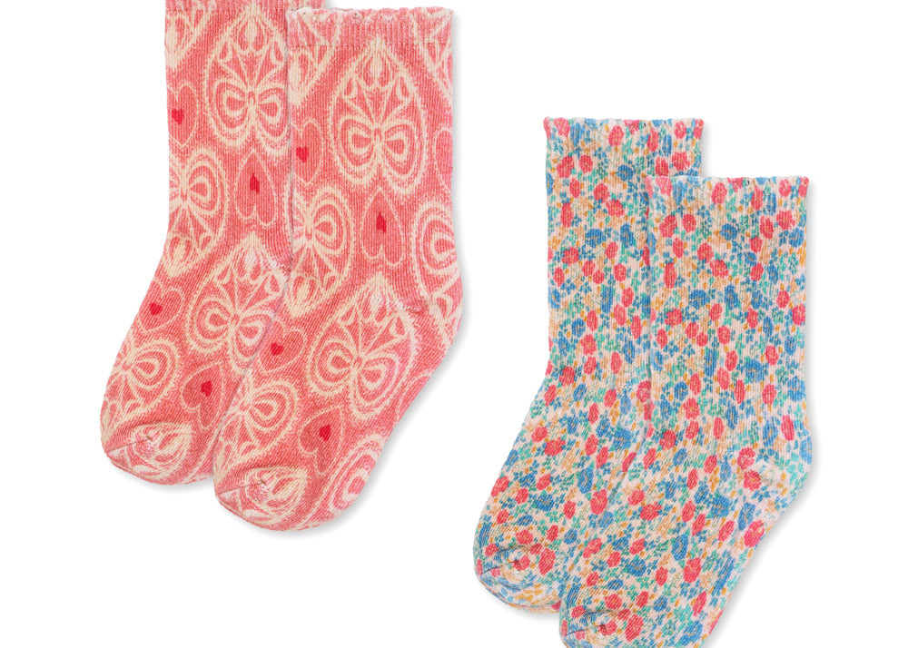 Konges Sløjd A/S Sokken fiola/lacy pink