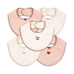 Konges Sløjd A/S Kwijlslabbetjes rose/white mix
