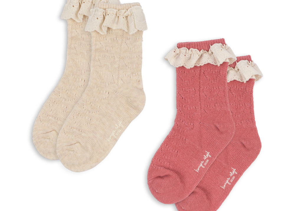 Konges Sløjd A/S Sokken pink mix