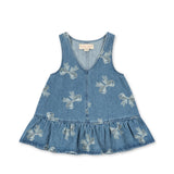 Konges Sløjd A/S WOVEN DRESSES bella bow blu