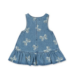 Konges Sløjd A/S WOVEN DRESSES bella bow blu