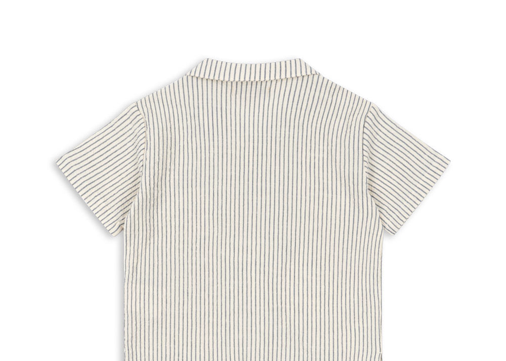 Konges Sløjd A/S Geweven Shirts Met Korte Mouwen stripe bluie