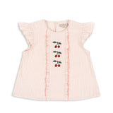 Konges Sløjd A/S Geweven Shirts Met Korte Mouwen peony stripe