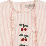 Konges Sløjd A/S Geweven Shirts Met Korte Mouwen peony stripe
