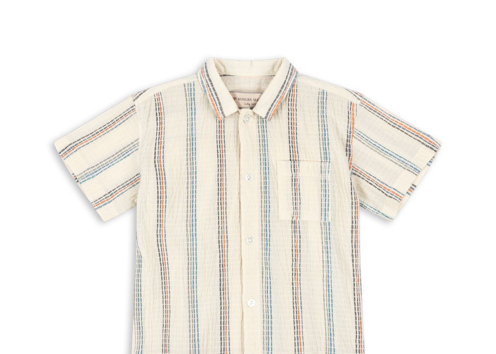 Konges Sløjd A/S Geweven Shirts Met Korte Mouwen antique white