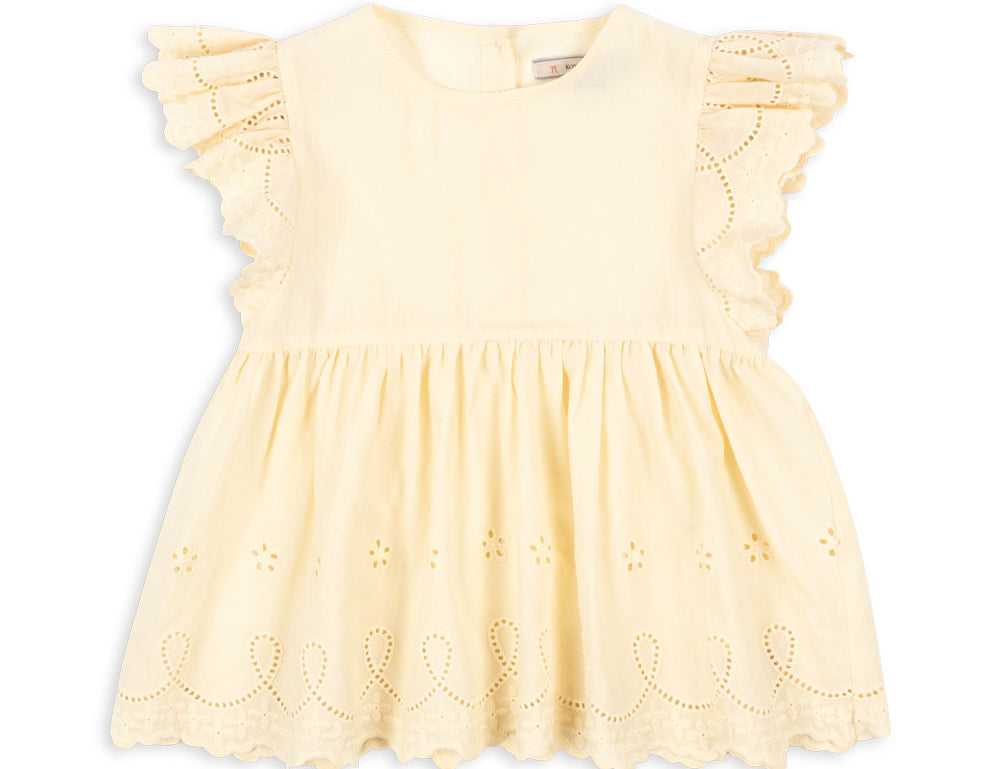Konges Sløjd A/S WOVEN SHORT SLEEVE SHIRTS cloud cream