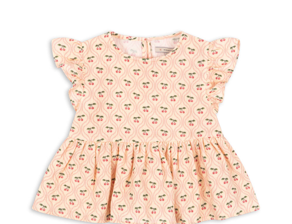 Konges Sløjd A/S WOVEN SHORT SLEEVE SHIRTS cherry pink motif