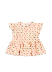 Konges Sløjd A/S Geweven Shirts Met Korte Mouwen cherry pink motif