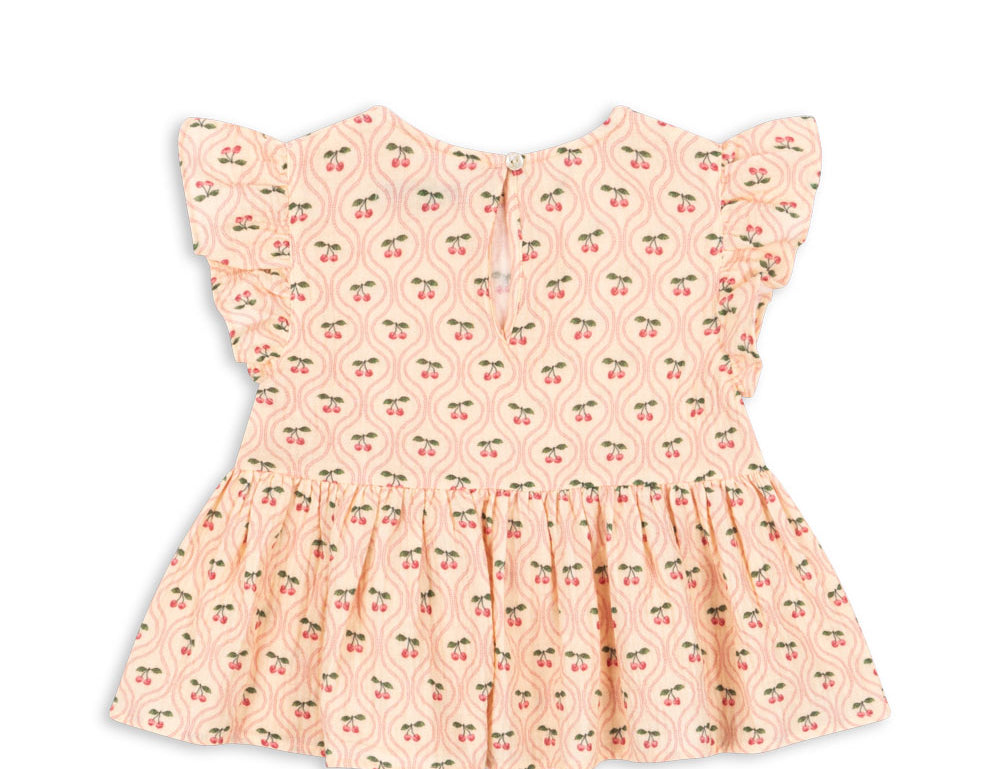 Konges Sløjd A/S WOVEN SHORT SLEEVE SHIRTS cherry pink motif