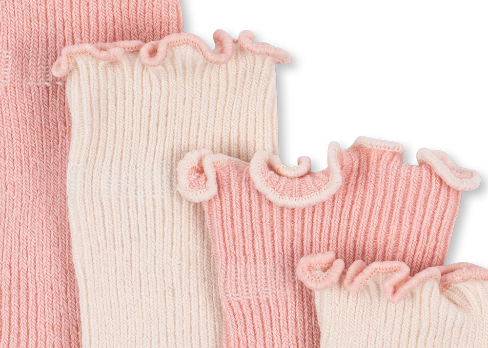 Konges Sløjd A/S Sokken rose/off white
