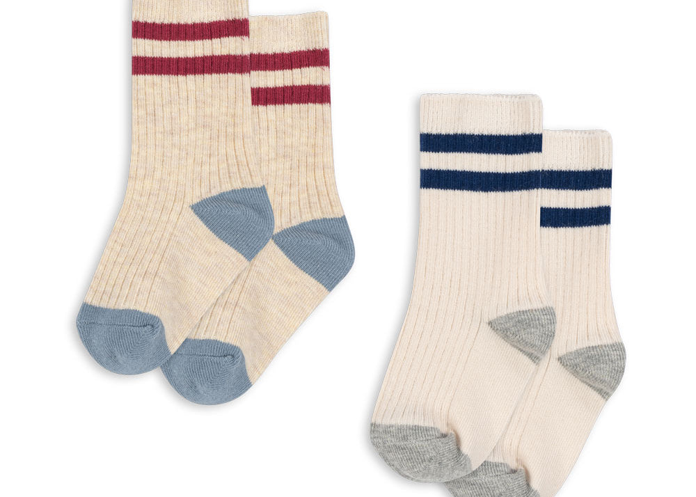 Konges Sløjd A/S Sokken off white/multi strip